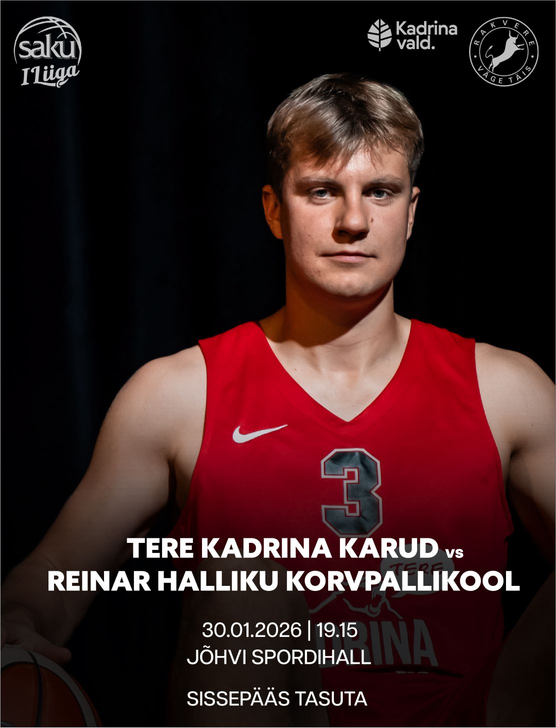 Tere Kadrina Karud Juba täna, 30. jaanuaril toimub taas Karudel kodumäng, aga sel korral võõrustatakse vastasmeeskonda Ida-Virumaal Jõhvi Spordihallis.  Hea uud